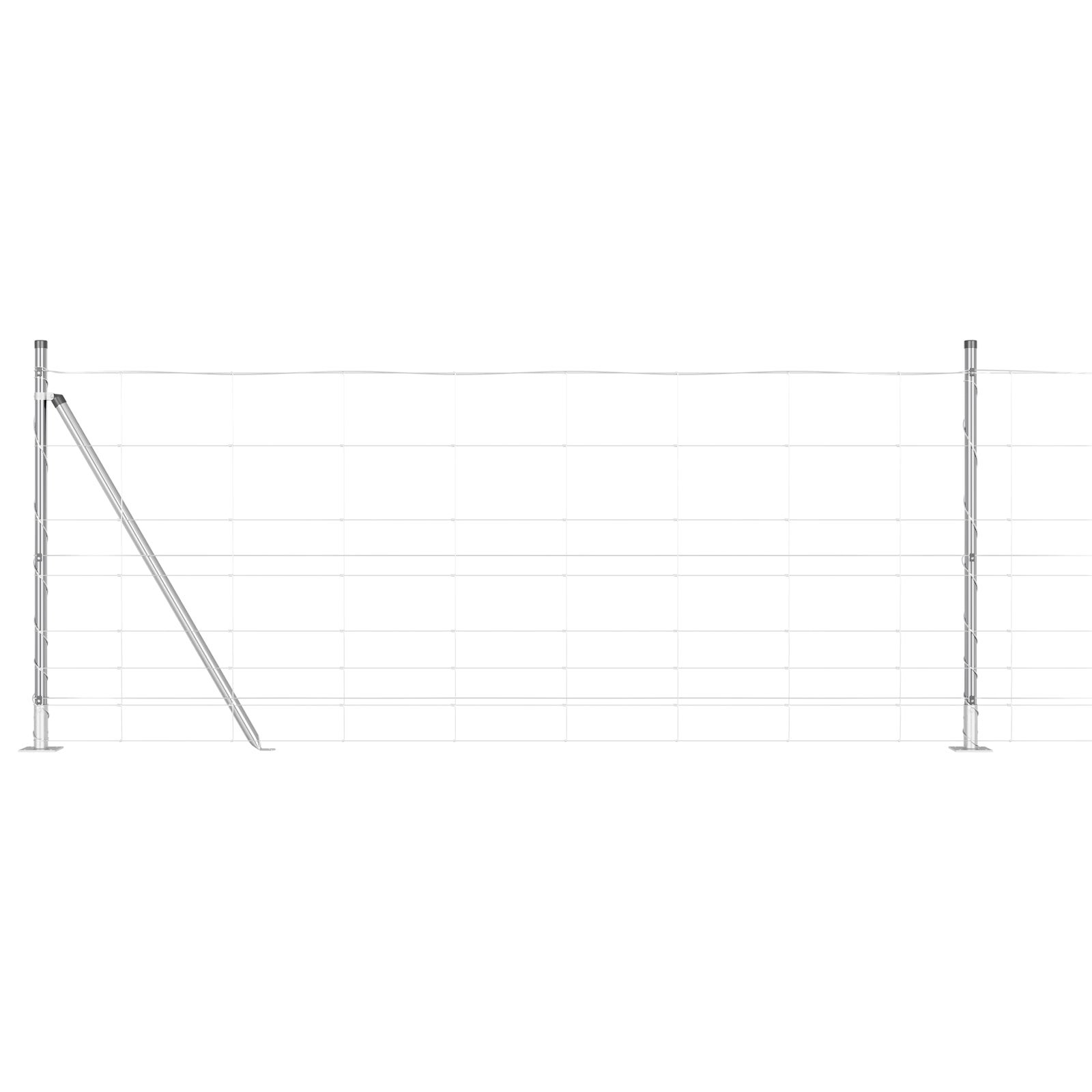 Słupek ogrodzeniowy. Galwanizowany 50 x 1 m Stal vidaXL