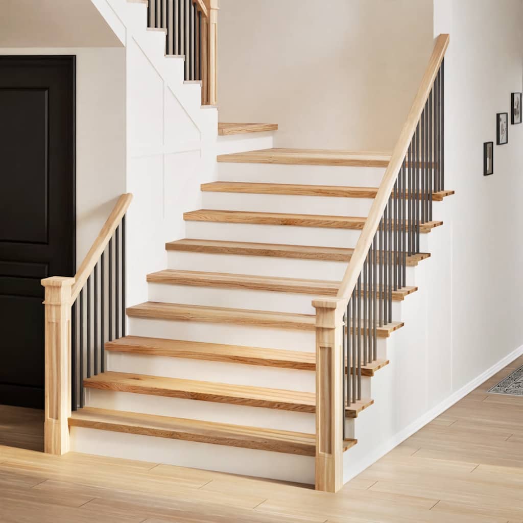 Marches d'escalier 4 pcs non traité 80x30x2cm bois chêne massif vidaXL | Leroy Merlin