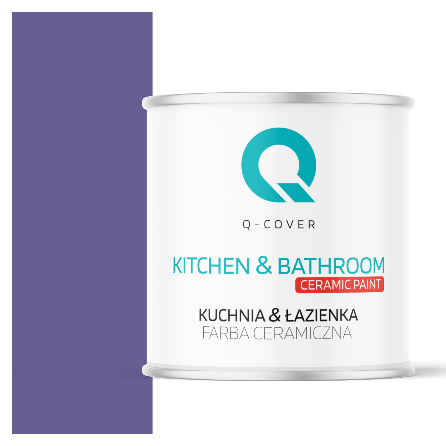 Farba Ceramiczna Kuchnia &amp; Łazienka Q-Cover Fioletowy ciemny H2613 Głęboki Mat 2L