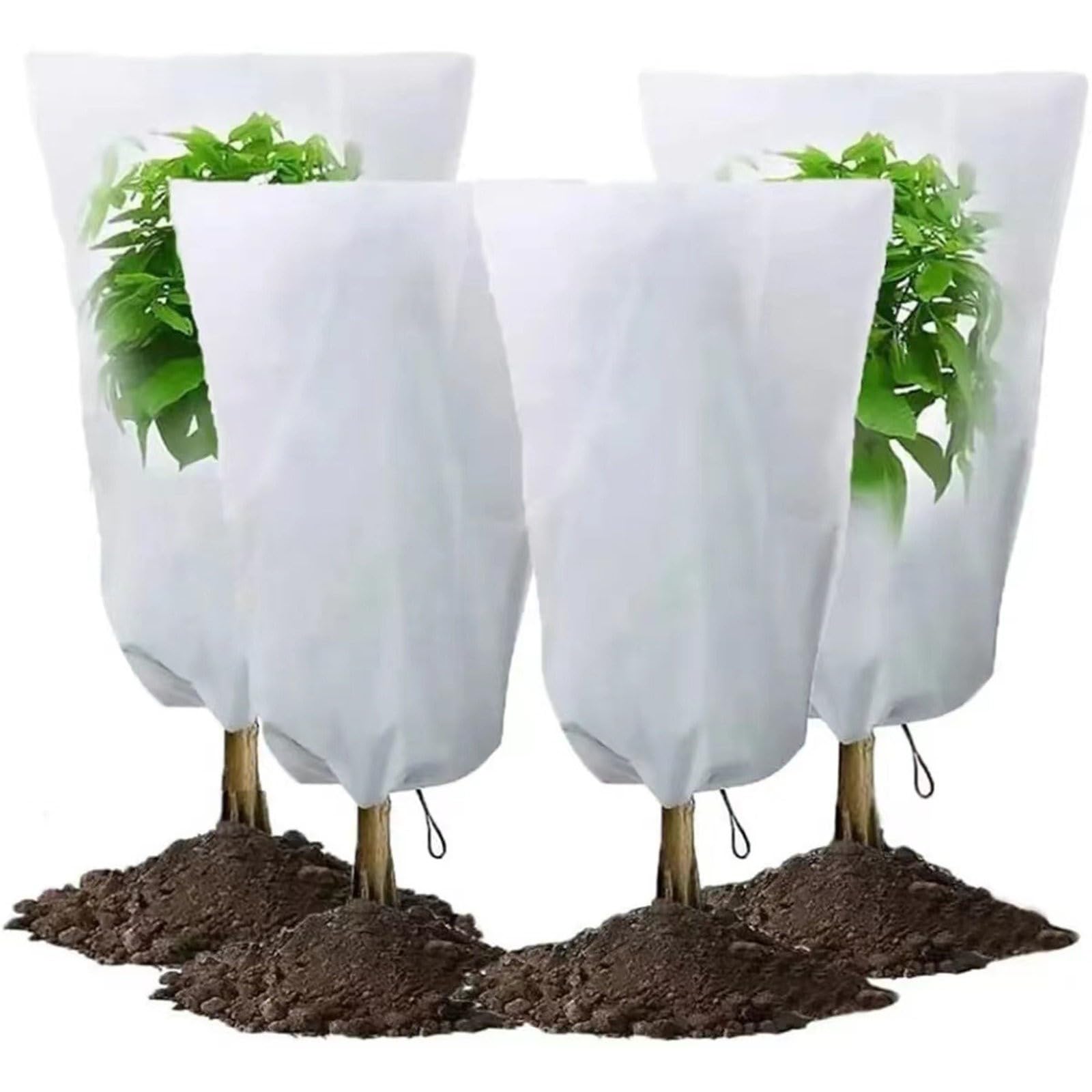 Telo Antigelo Per Piante 250x360 Cm – Con Cerniera E Coulisse, Tessuto Non Tessuto Traspirante – Protegge Dal Gelo, Neve E Vento
