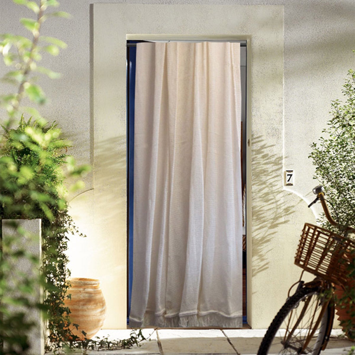 Odot Rideau De Porte Occultant, Motif Floral 3D Rideau De Séparation De