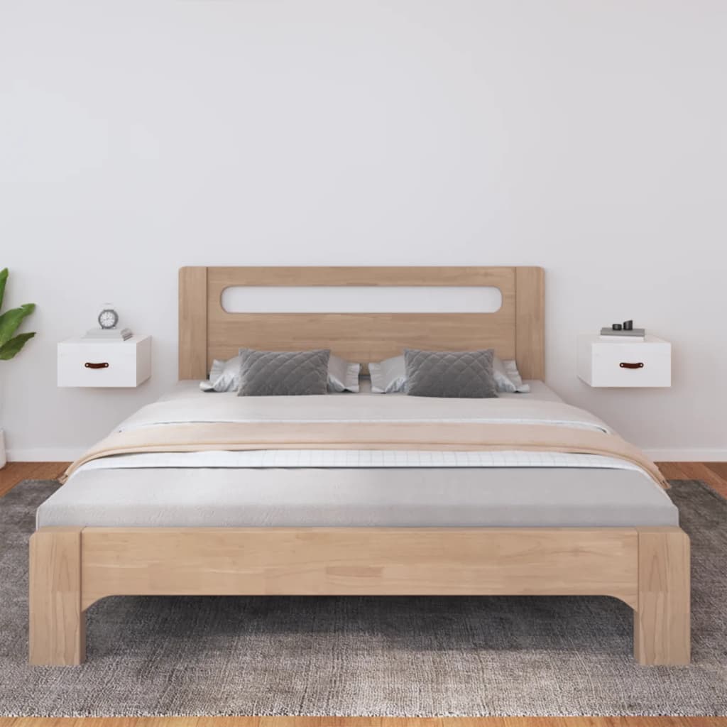 Table De Chevet Murale Blanche 40x29,5x22 Cm – Gain De Place Et Style épuré