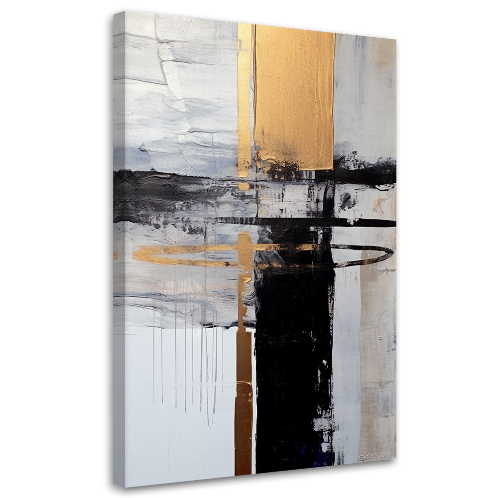 Obraz na płótnie, Złota abstrakcja Glamour 70x100
