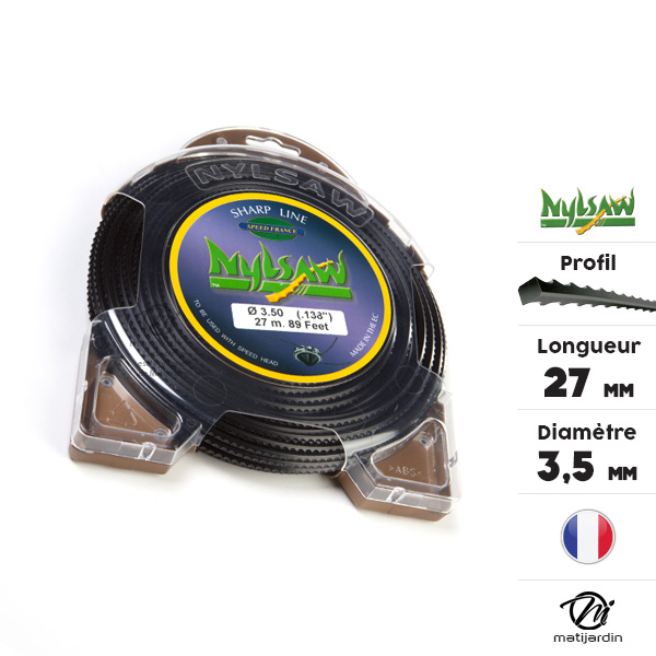 Fil nylon cranté blister Nylsaw 3,5 mm x 27 m - 2