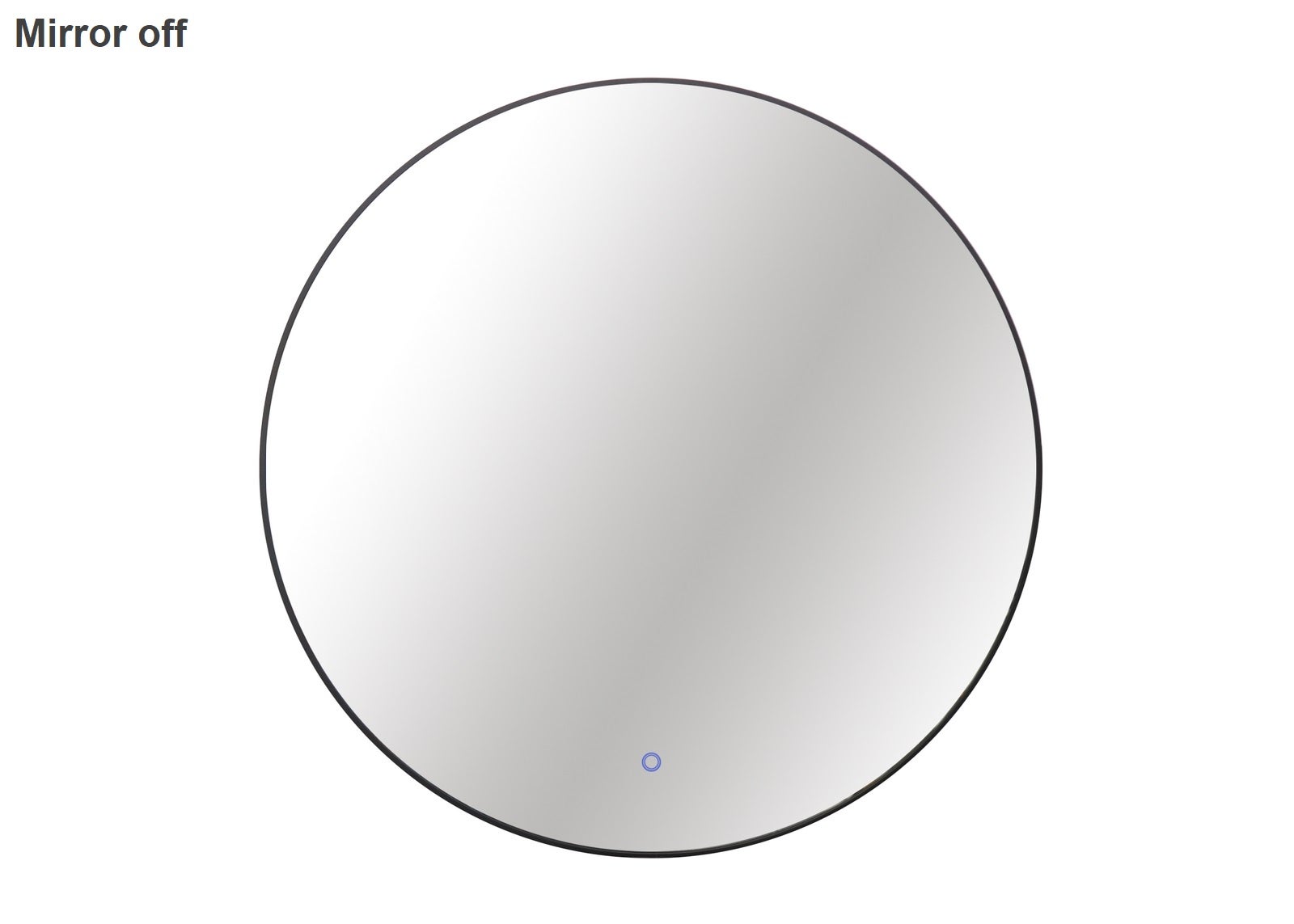 ROUND LINE LED okrągłe lustro w czarnej ramie z LED 80 cm