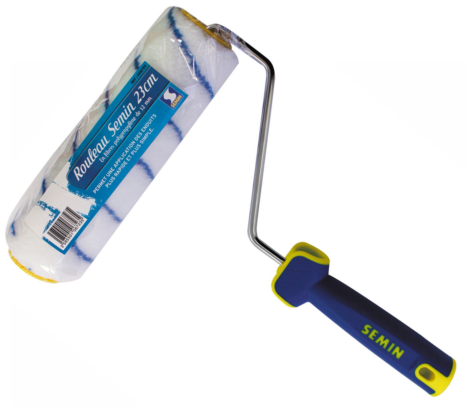 Semin - Enduit de Lissage pour Finition des Murs - Intérieur - Seau de 10 kg(Lot de 2), un Rouleau, 23 cm et une Lame pour Enduire et Lisser, 25 cm - 6