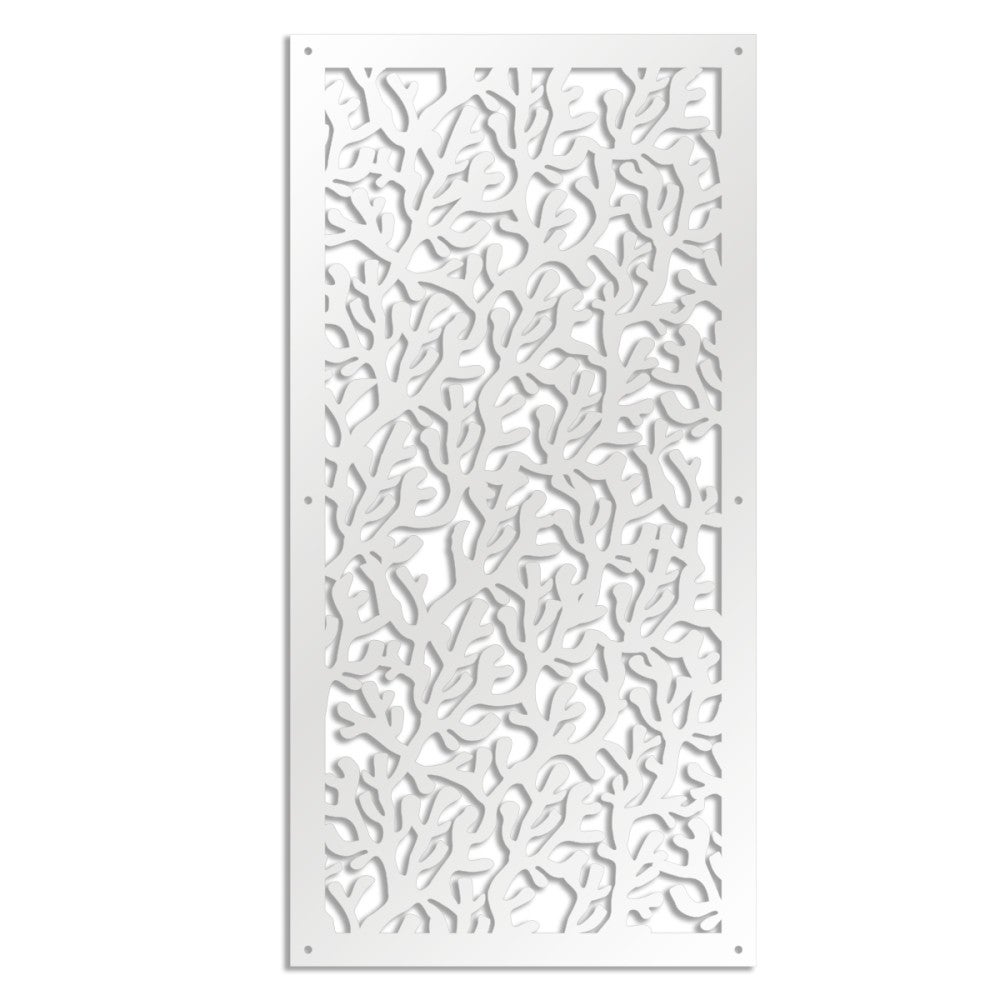 KORAL - Panel perforowany PCV - Parasol przeciwsłoneczny - Rozmiar 73x148 cm - Grubość 1 cm - Kolor BIAŁY