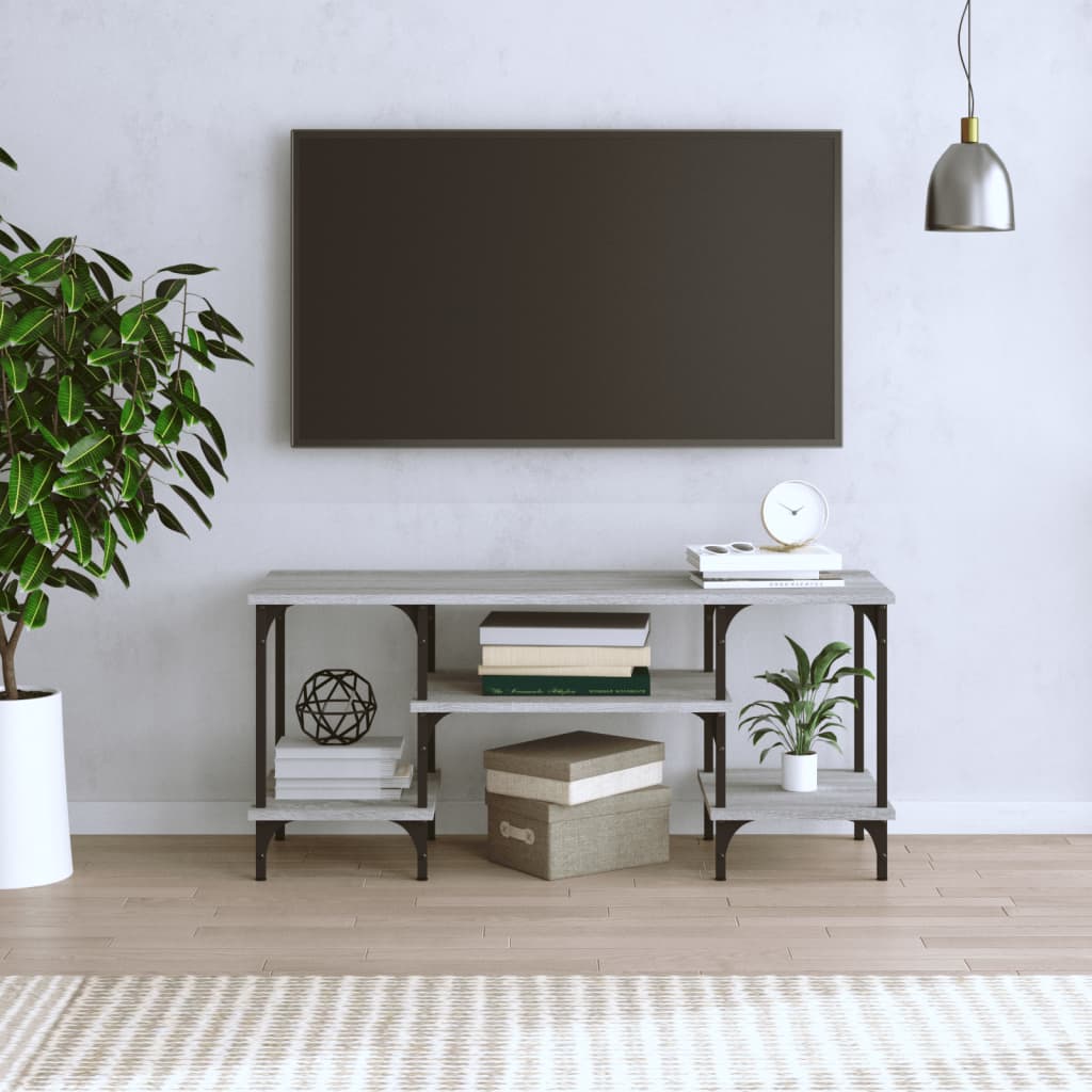 Maison Exclusive - Meuble TV sonoma gris 102x35x45,5 cm bois d'ingénierie - 3