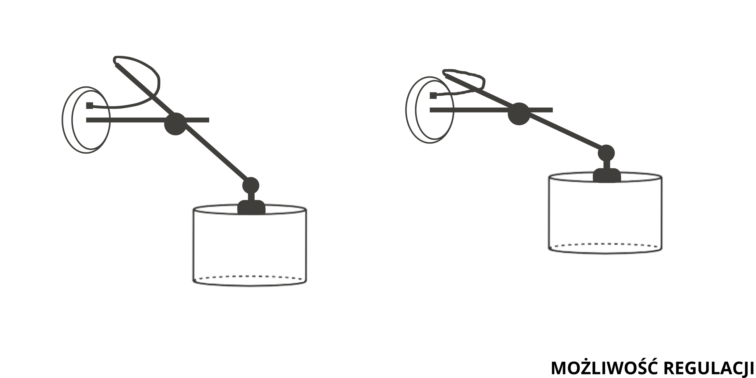 Kinkiet przegubowy lampa ścienna lampa na ścianę regulowany z abażurem walec MODERN - 2