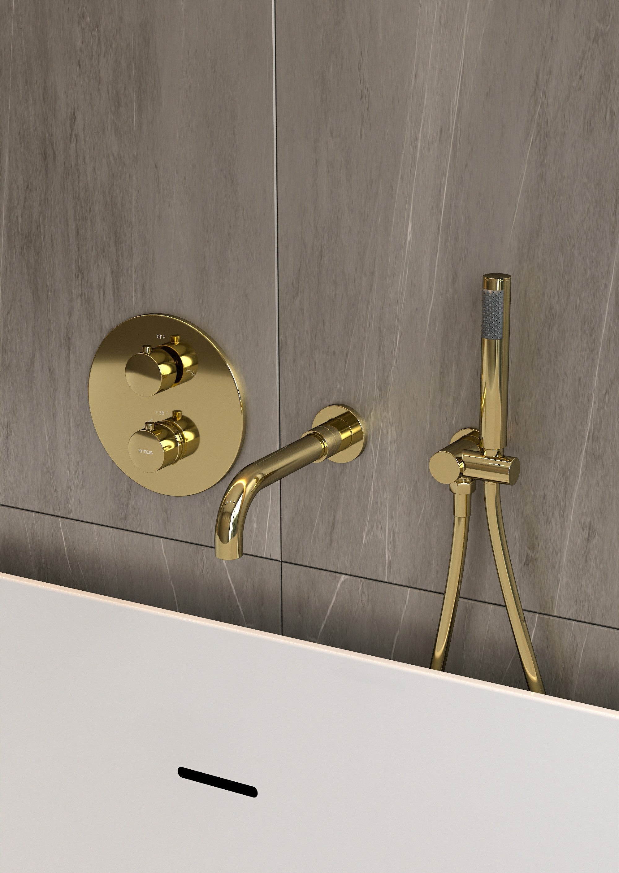 Mitigeur thermostatique de baignoire à encastrer Doré Corbeau Leroy — free download
