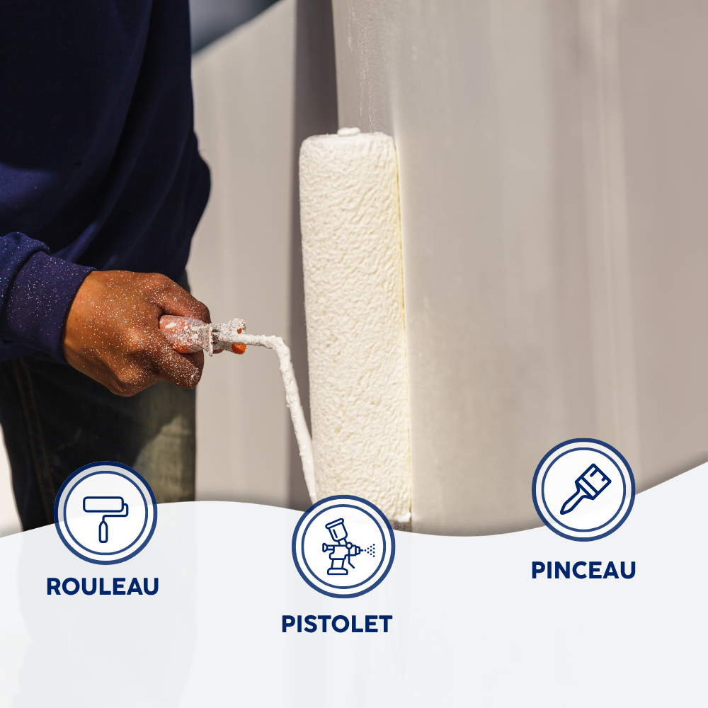 Peinture étanche & élastique pour protection façade Tonnelet de 10 Kg Blanc - ETANC10 - MATPRO - 9