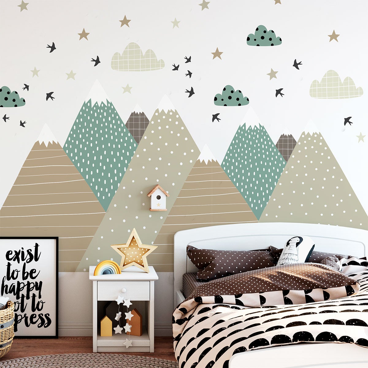 Adesivo bambino di montagna scandinavo giska - Sticker adesivo - adesivi murali - 110x165cm - 3