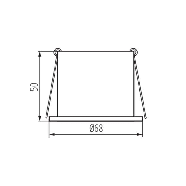 Oprawa sufitowa wpuszczana Spag biało-złota 1xGU10x35W okrągła IP20 wym: 7 x 7 cm aluminium Kanlux - 2