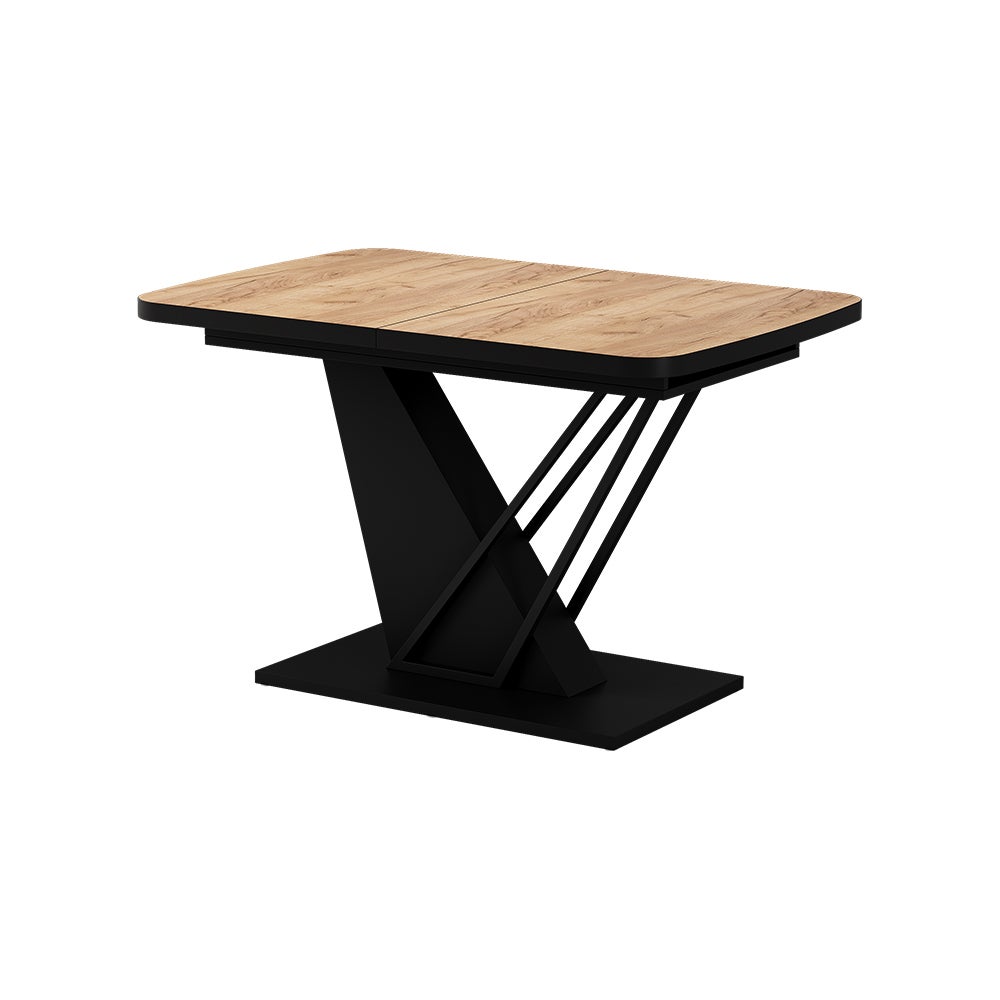 Vicco Stół jadalny Fenaro, Goldkraft dąb/czarny, 120 x 80 cm rozszerzalny