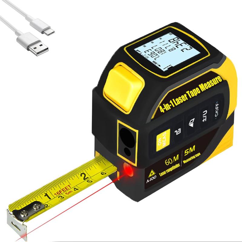 Mètre ruban laser numérique 4 en 1 avec télémètre laser de 60 mètres et — free download