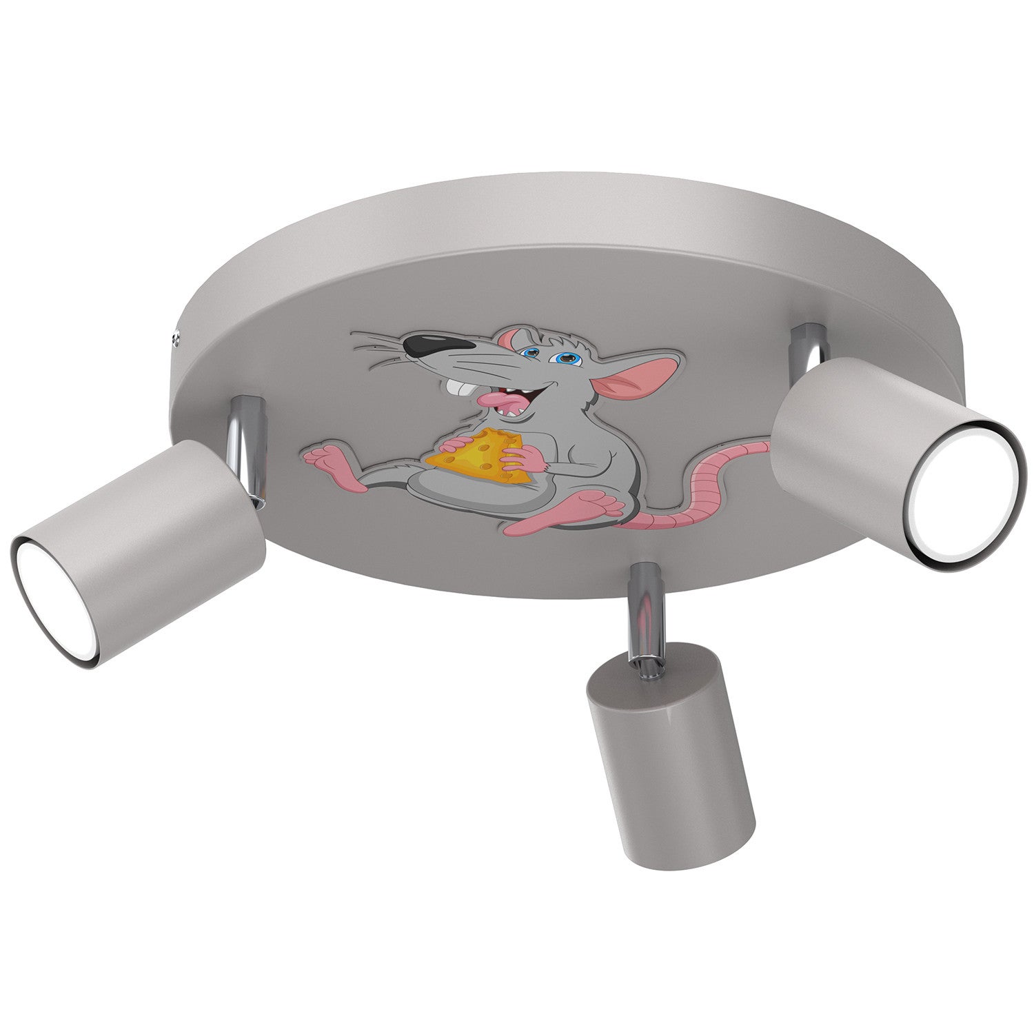 Lampa sufitowa wisząca Fun szaro-różowa-żółta 3xGU10x8W wym: 10,5 x 30 x 30 cm metal Luminex