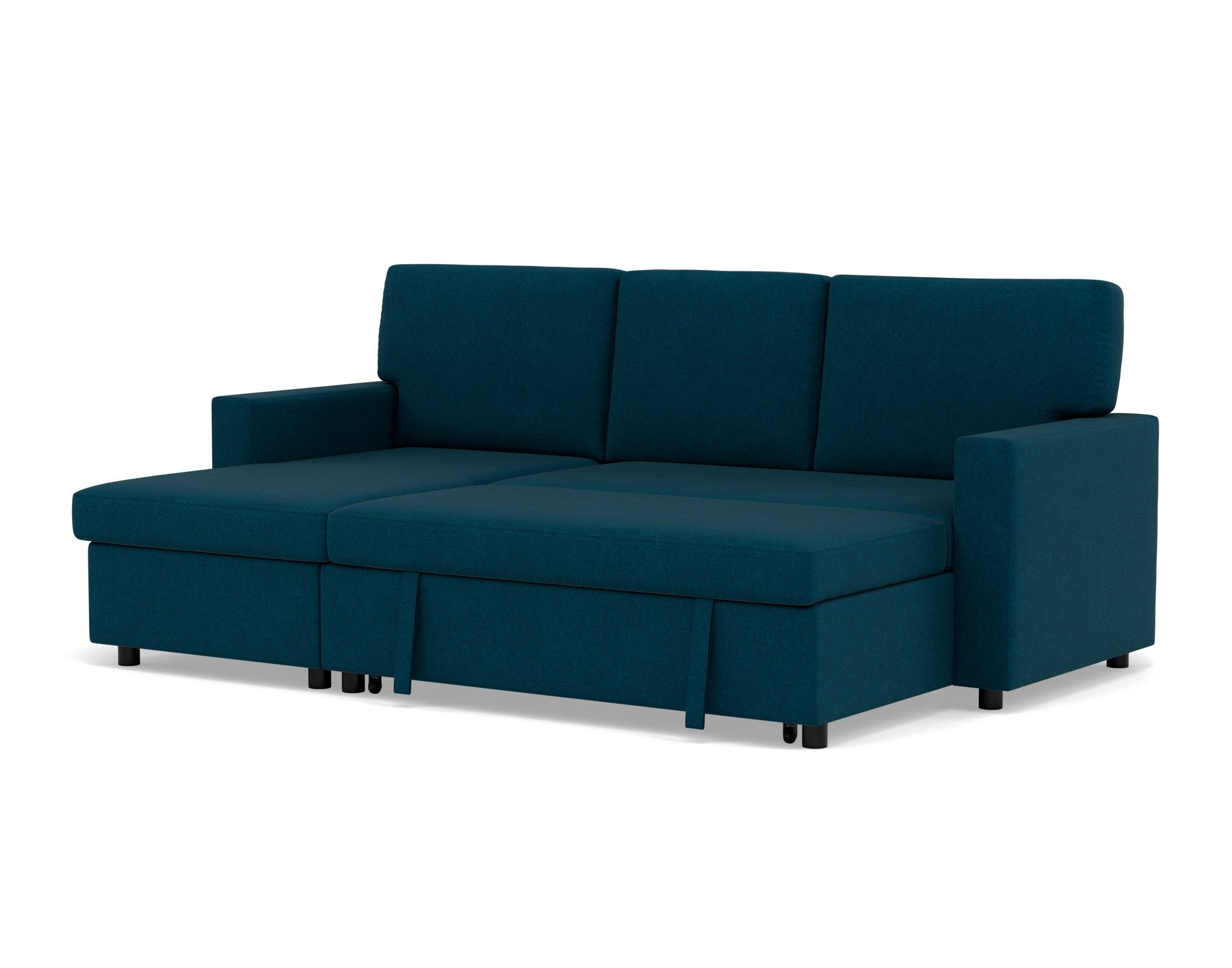 Canapé d'angle réversible convertible 4 places en tissu bleu - MEIYA - Best Mobilier - 3