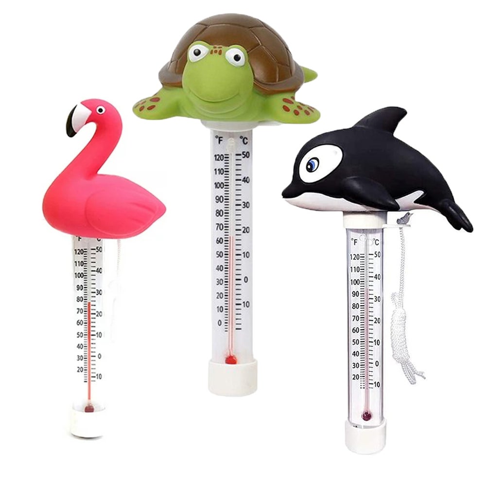 3 Termometry do basenu termometr do basenu pływający akcesoria basenowe temperatura wody ze sznurkiem do użytku zewnętrznego i wewnętrznego