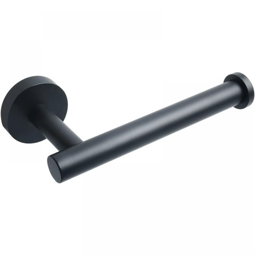 Uchwyt na papier toaletowy, ścienny, stal nierdzewna, 1 szt., 16 cm, czarny