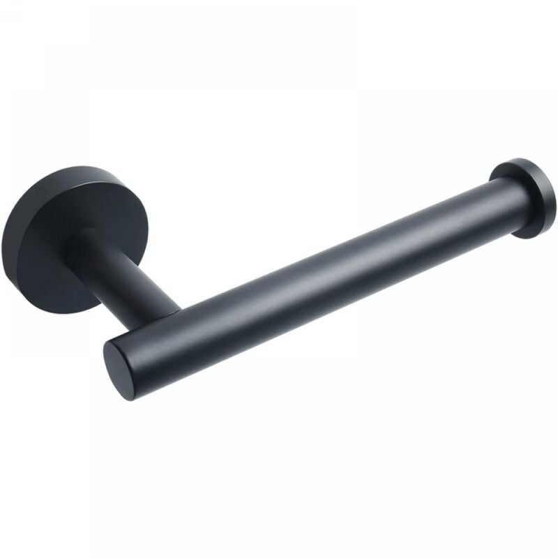 Uchwyt na papier toaletowy, ścienny, stal nierdzewna, 1 szt., 16 cm, czarny