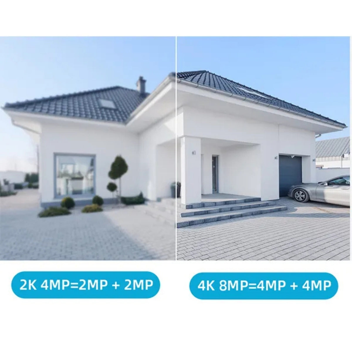 Caméra Surveillance Intelligente Wi-Fi, double objectif, suivi auto, détection IA, vision panoramique, cloud, intérieur/extérieur - 6