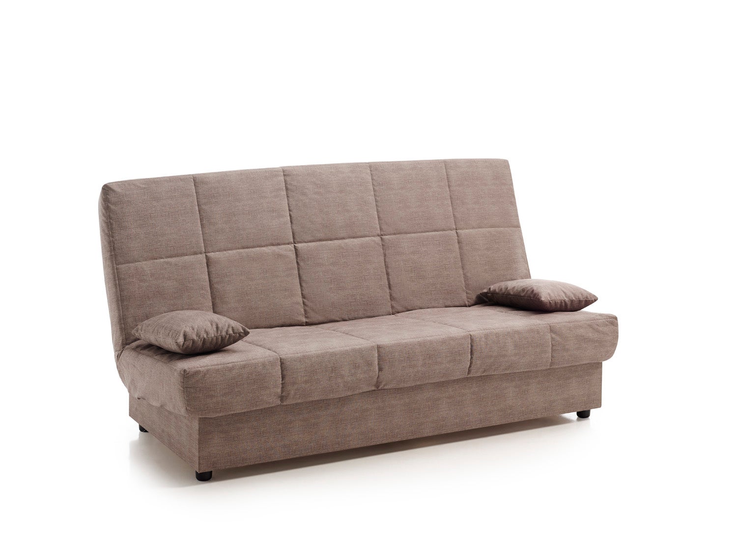 Sofa cama clic clac julieta 3 plazas color chocolate. incluye 2 cojines