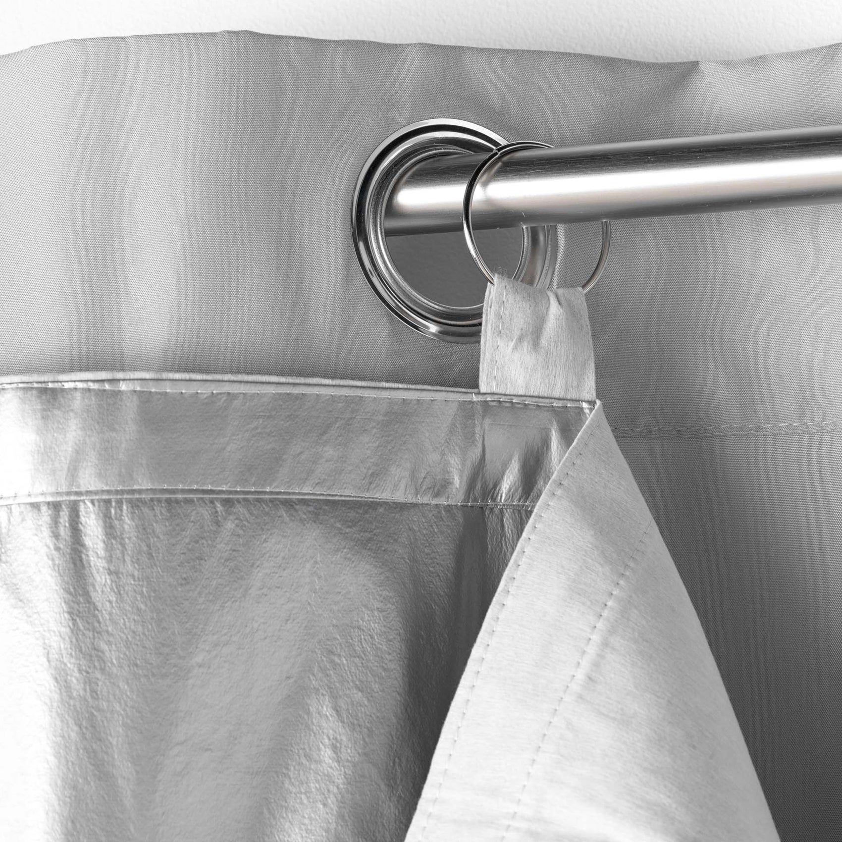 Doublure thermique avec anneaux pour rideaux - Gris - 130x230 cm - 4
