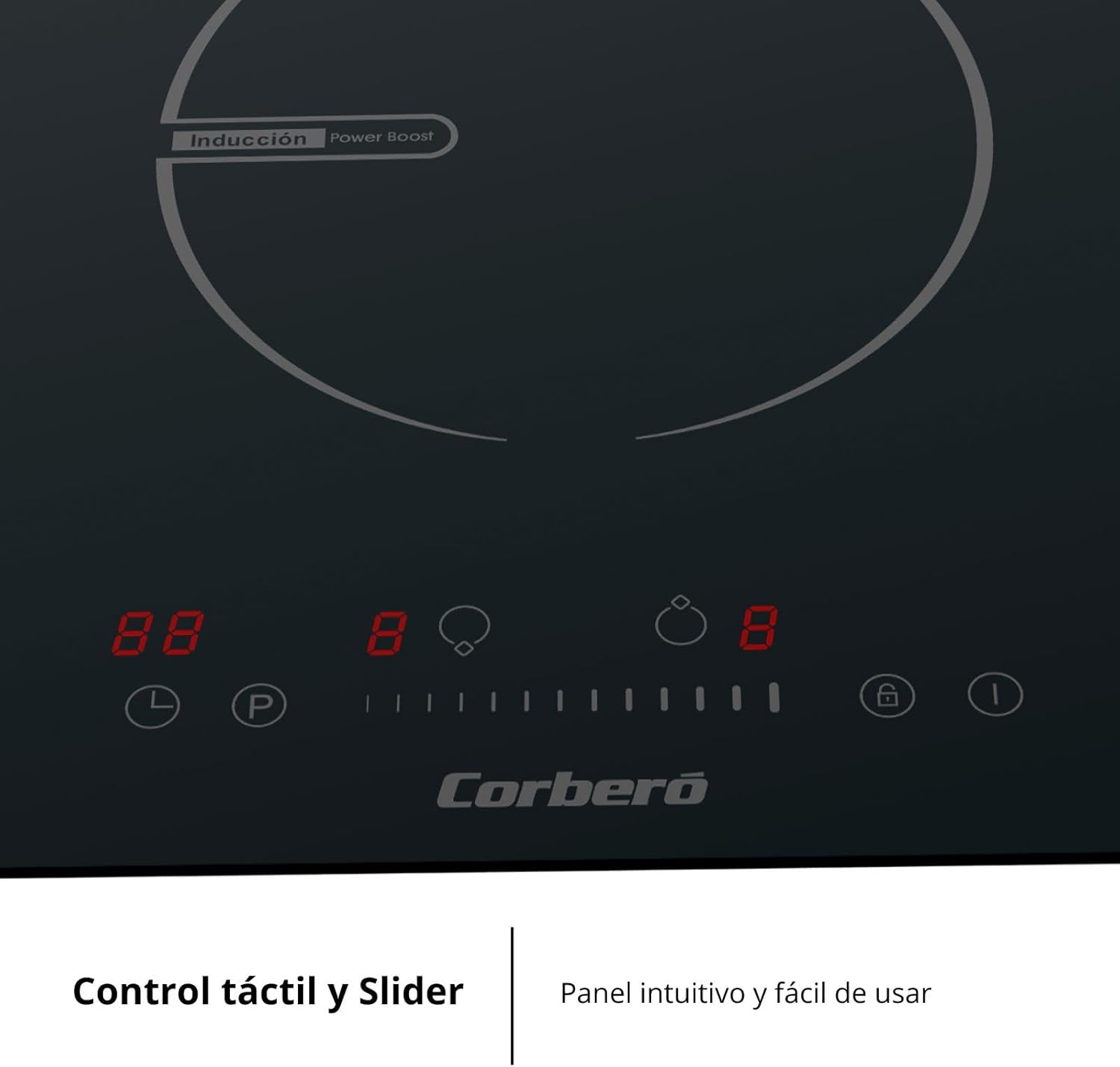 Corberó - Placa de Inducción Modular CCIG205D | 30cm, 2 Zonas, 3600W, Booster, Temporizador, Negro - 6