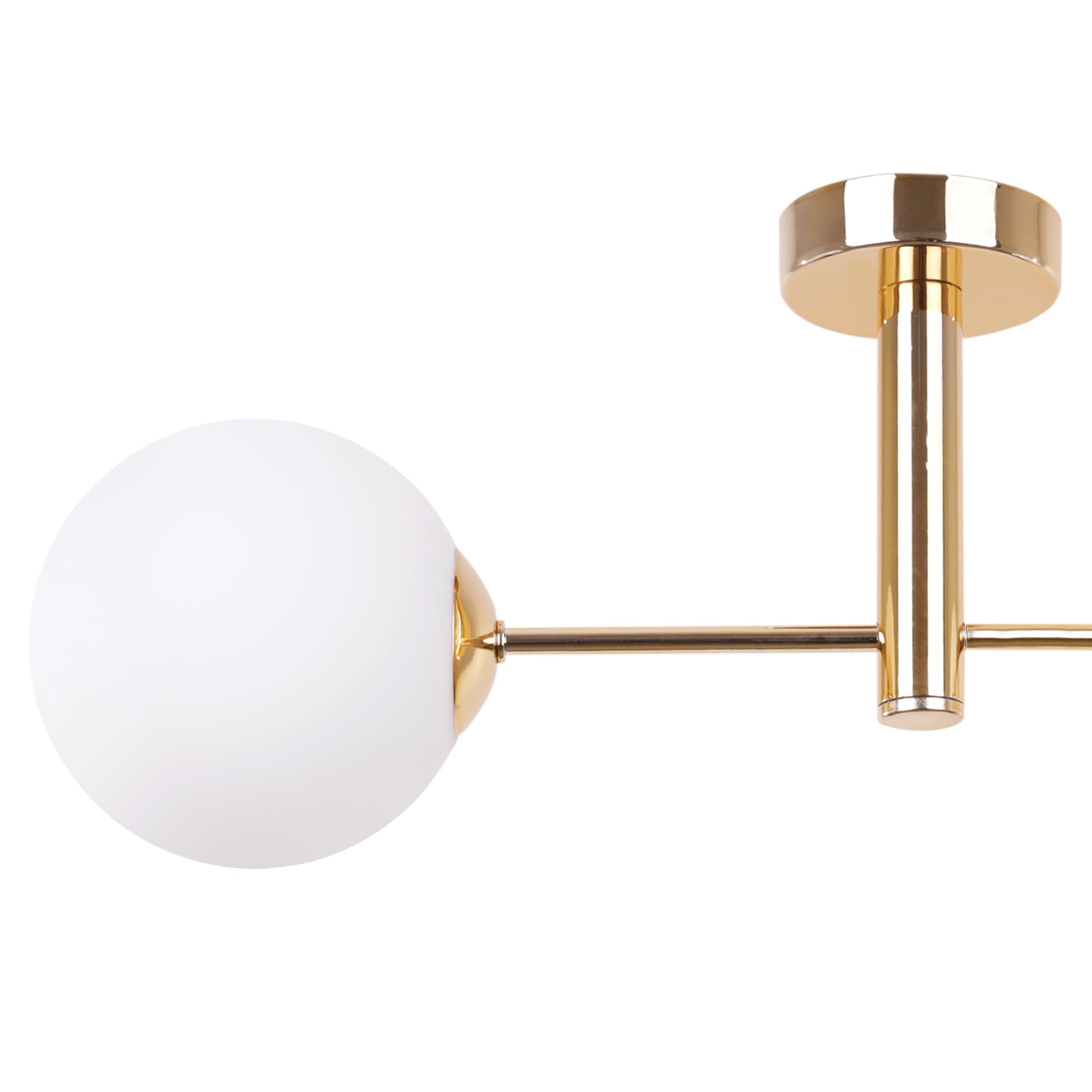 Lampa sufitowa wisząca Vicenza modern 2xE14 abażur kula złota/biała Light Home LH - 7