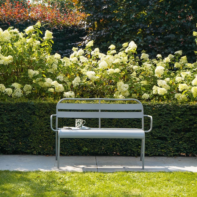 Banc en aluminium 118cm Gris Galet SOHA