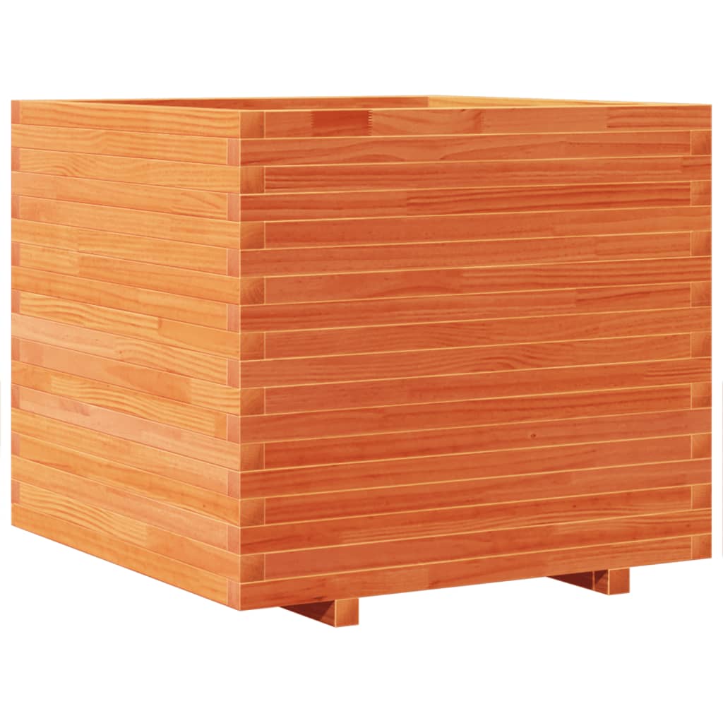 Maison Exclusive - Jardinière cire marron 80x80x72 cm bois de pin massif - 2