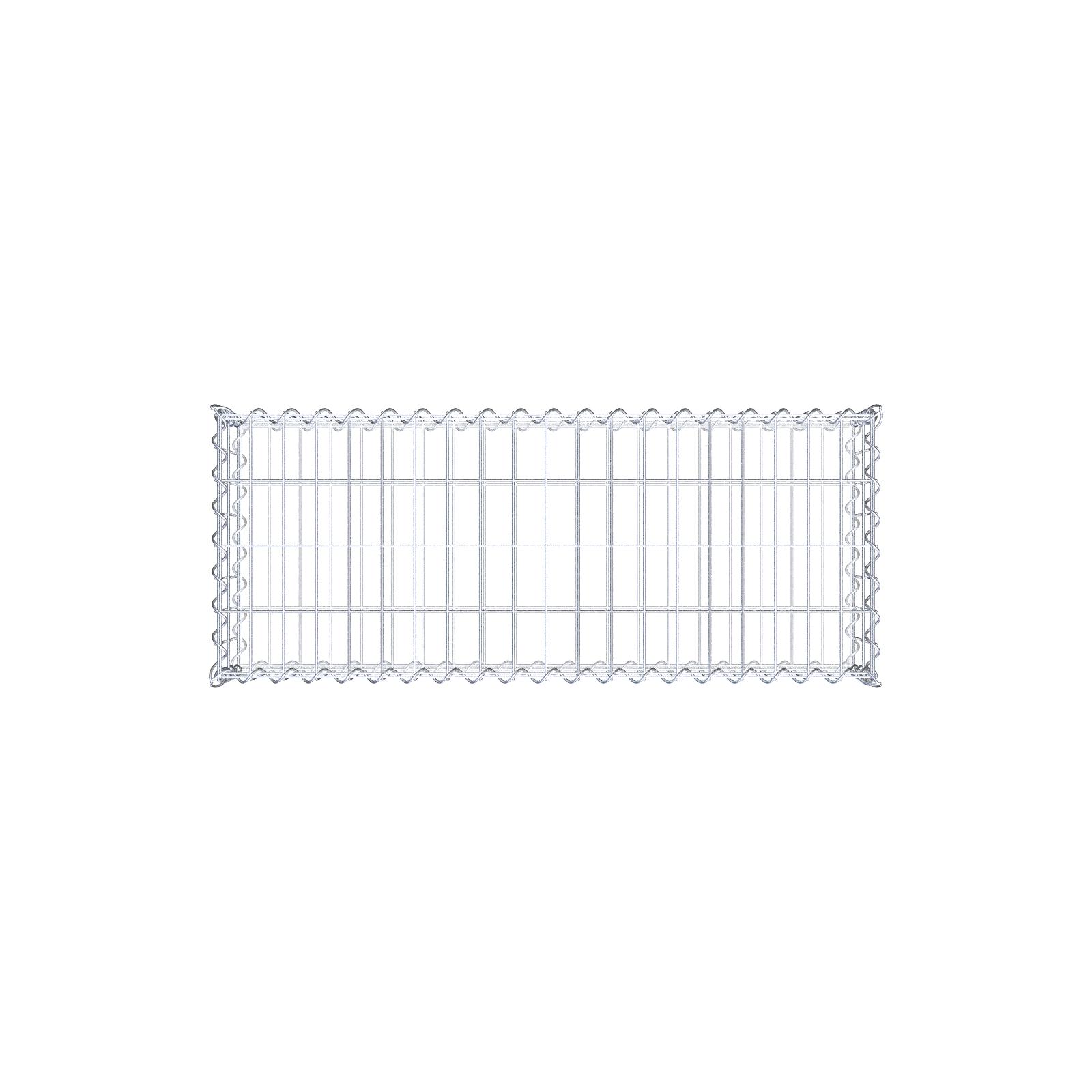 Gavión de acero galvanizado 100x20x40cm (LxAxP), malla 5 x 10cm, Espiral, jaula metálica para muro o jardín - 4