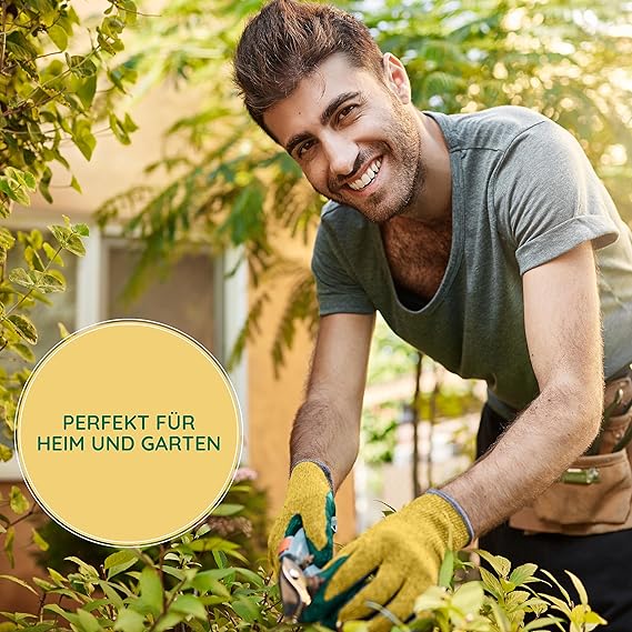 Lot de 3 paires de gants de jardinage pour homme et femme | Gants de jardin | Résistants aux épines | Gants de jardin | Revêtement en latex | Polyeste - 5