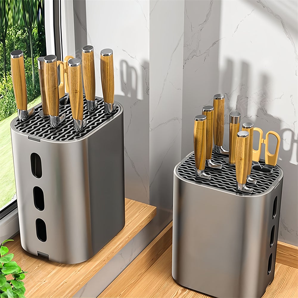 Organisateur D'ustensiles de Support de Couteau de Cuisine de Comptoir 2 en 1, Support D'ustensile de Bloc de Couteau Rétro Gain de Place Grande capacité pour la Cuisine (Vert Organisateur D'ustensiles de Support de Couteau de Cuisine de Comptoir 2 en 1, Support D'ustensile de Bloc de Couteau Rétro Gain de Place Grande capacité pour la Cuisine (Vert