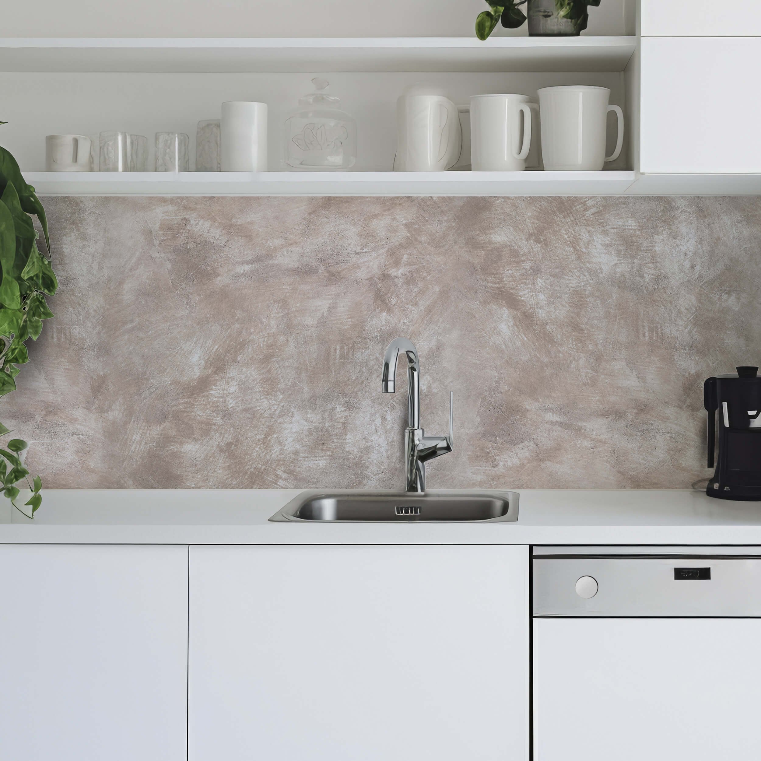 Crédence adhésive effet béton cuivré 40x100cm - 2