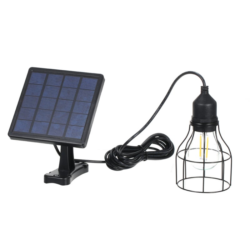 Lampa Wisząca Solarna E27, Zewnętrzna, Światło Wrażliwe, Wodoodporność IP65 - Do Ogrodu, Patio, Balkonu, Krajobrazu