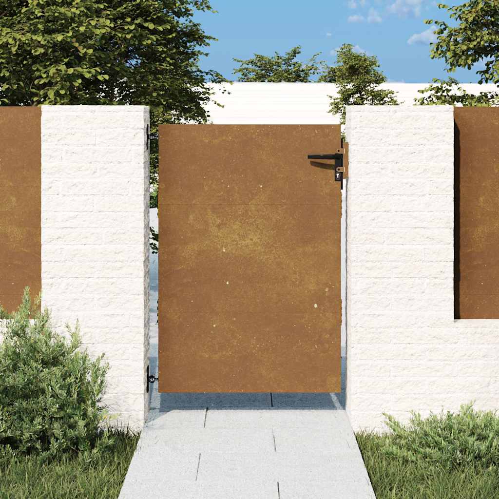 Vidaxl Puerta De Jardín Acero Corten 85X125 Cm Marrón , Leroy Merlin