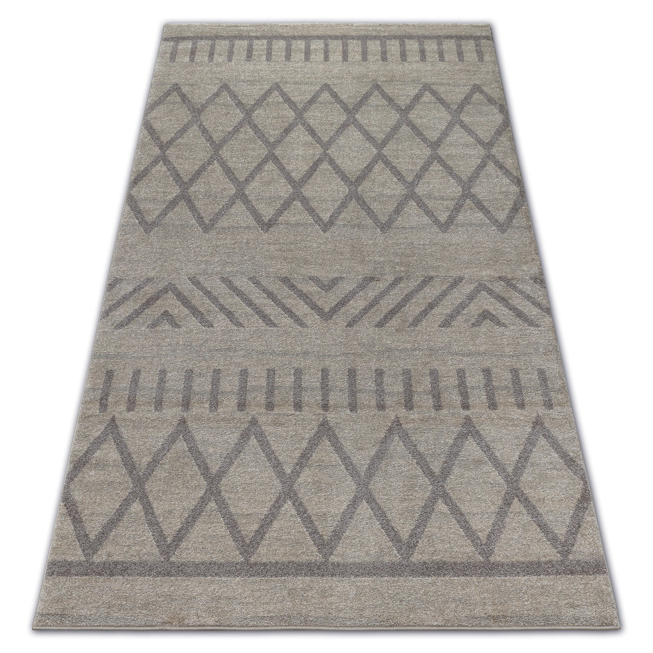 Dywan SOFT 8034 ETNO BOHO krem / jasny brąz 120x170 cm