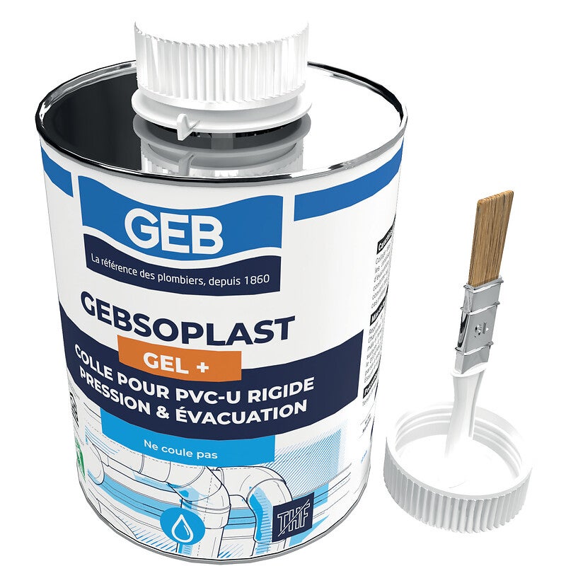 Colle PVC GEBSOPLAST GEL+ étui tube 125ml - 2