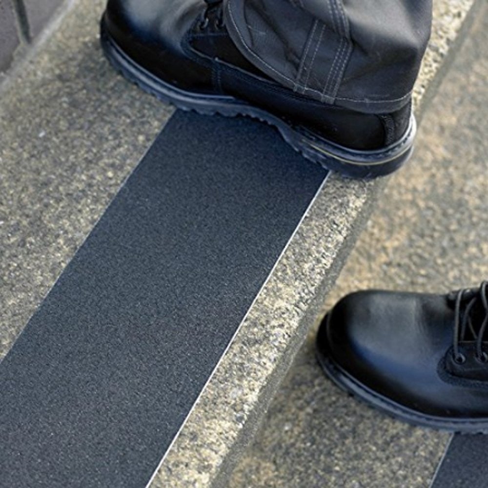 Nastro adesivo antiscivolo nero per interni ed esterni - 100mm x 2MT - 3