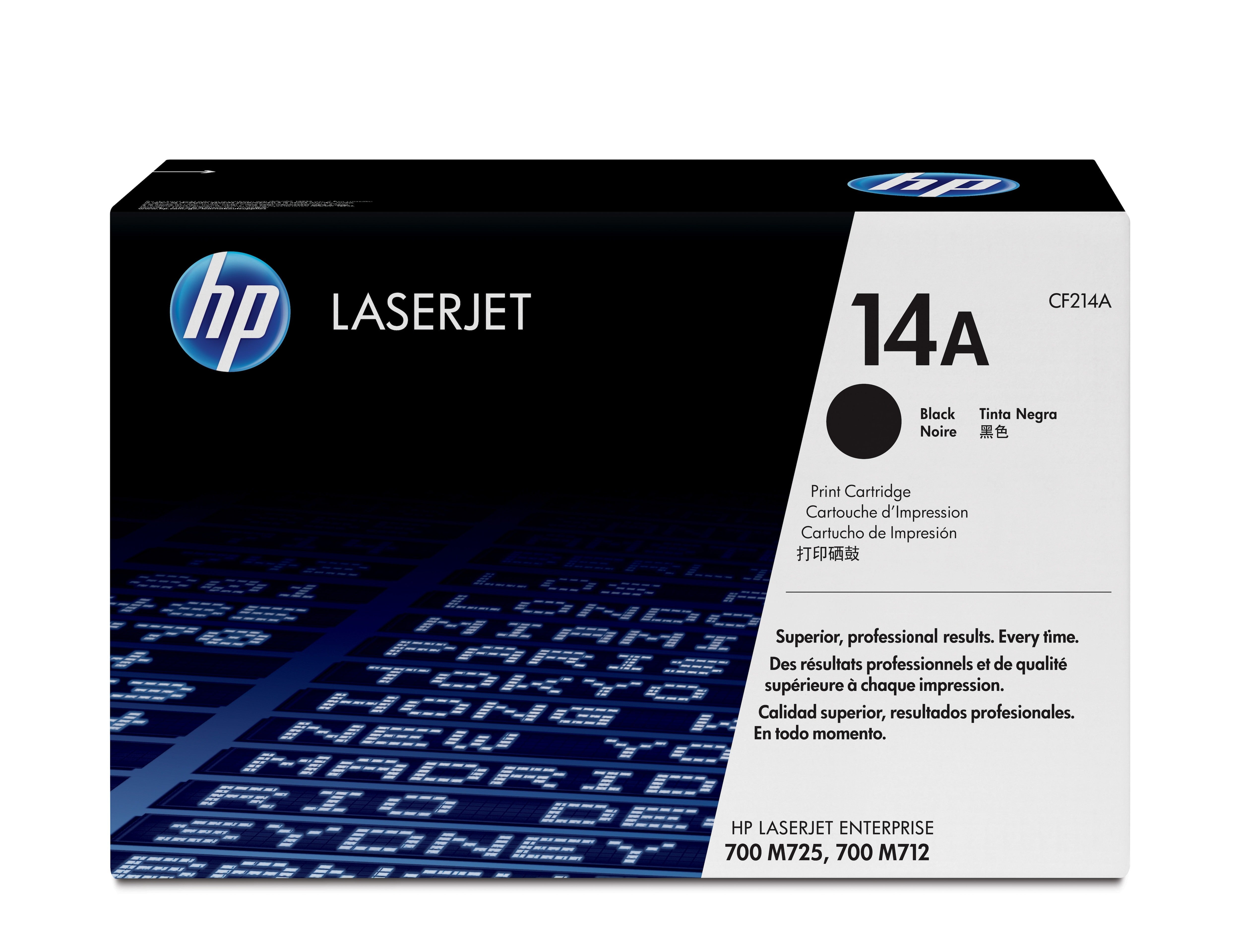 HP 14A (CF214A) Black Original Toner for HP Laserjet Enterprise 700 ...