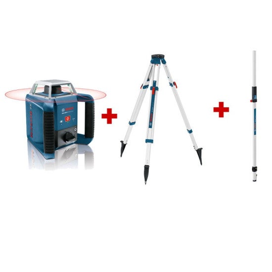 Bosch Professional GRL 400 H Rotary Laser (One Button Control Panel, Laser Receiver LR 1, Level Plate GR 2400, Tripod BT 152, Max. Working Range: 400 M, In Craftsman's Case - View #8