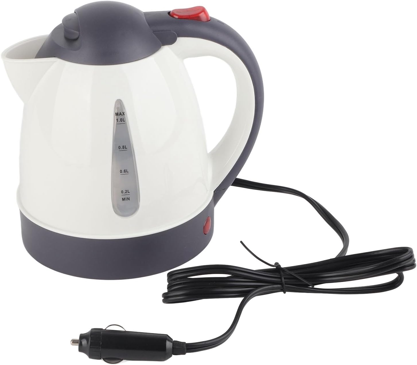 Czajnik elektryczny 24 V, czajnik podróżny 1000 ml, szybkogrzejny czajnik samochodowy, podgrzewacz wody ze stali nierdzewnej, morela