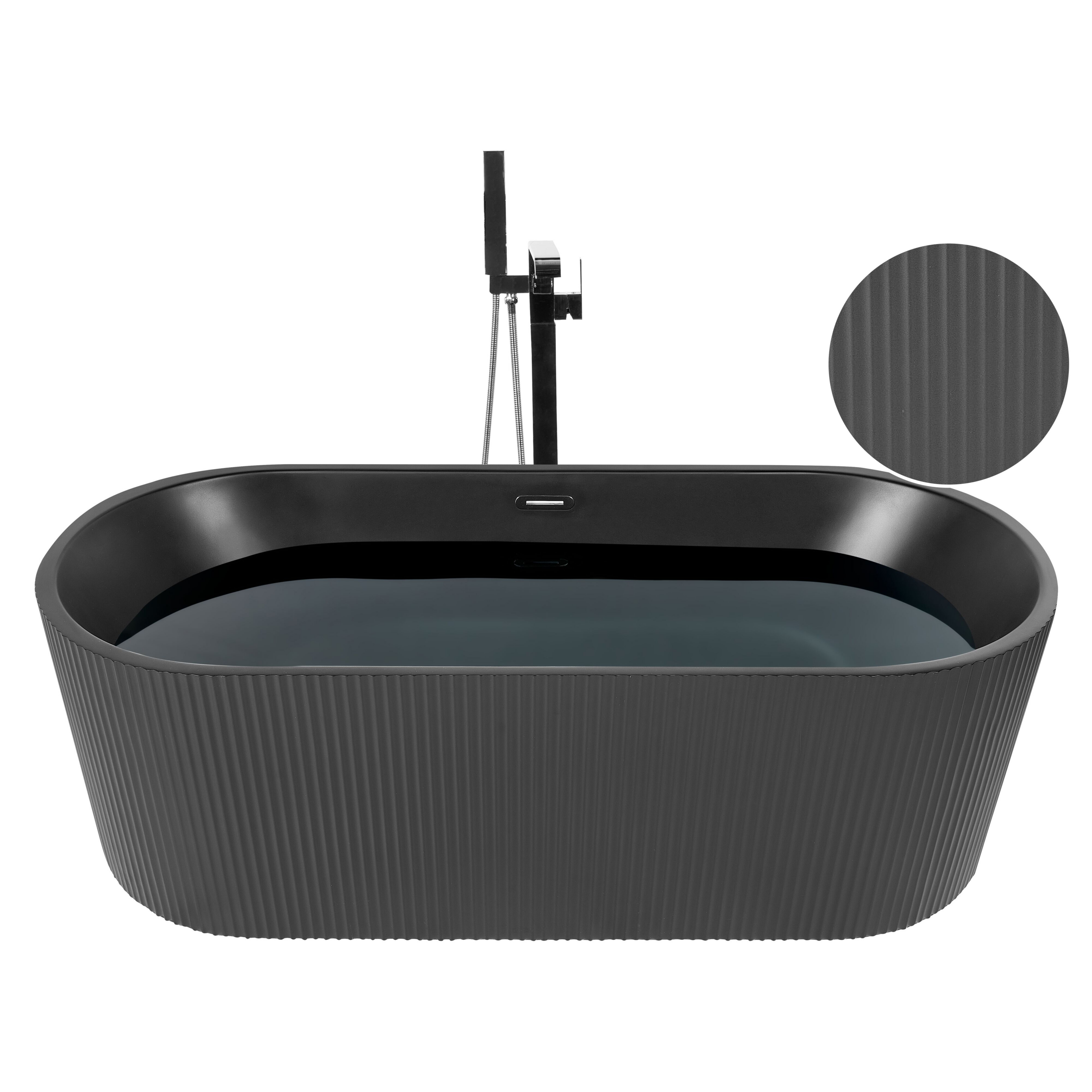 Cadă freestanding GOCTA 169 x 80 cm Negru