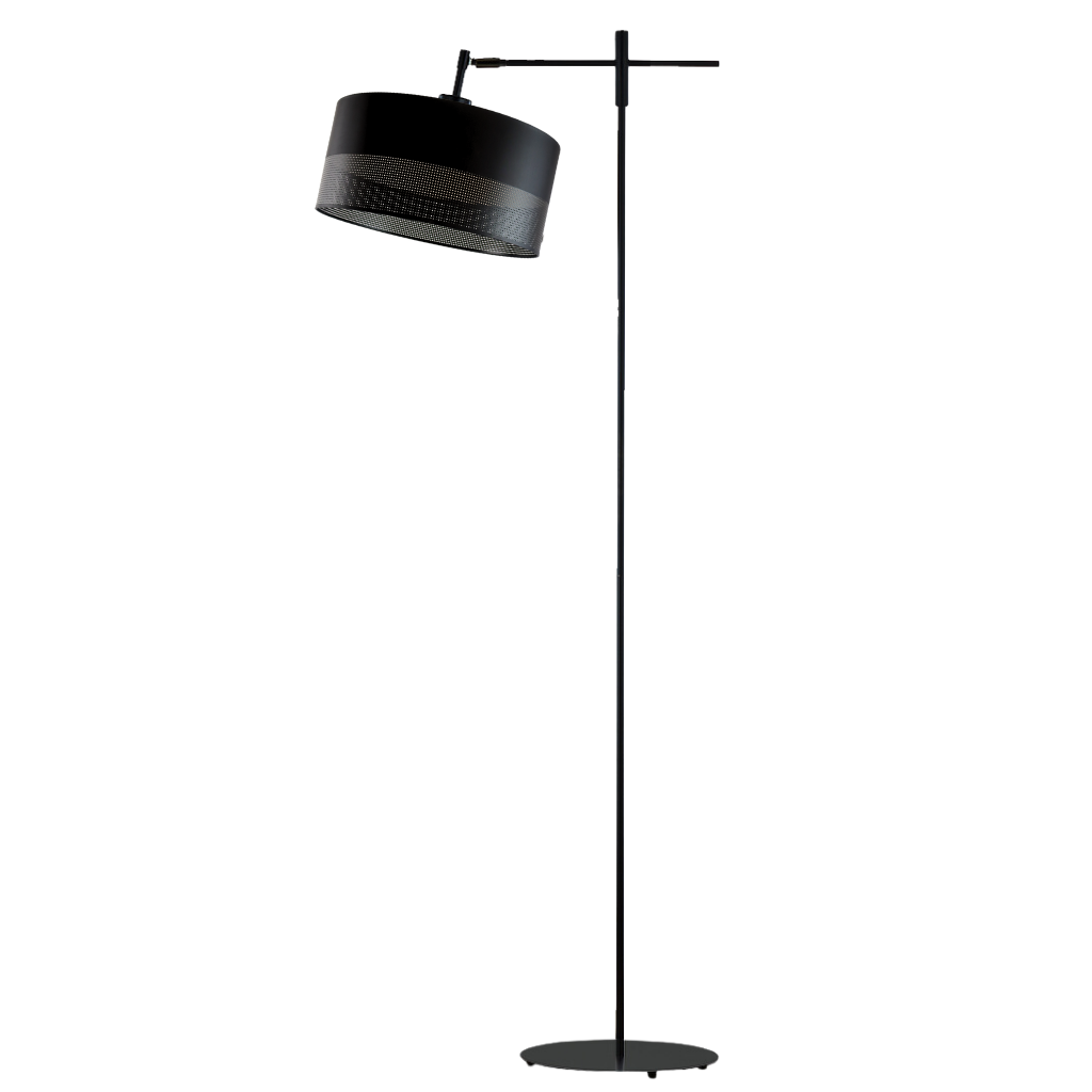 Lampa stojąca podłogowa przegubowa regulowana z abażurem walec 30cm SALIX