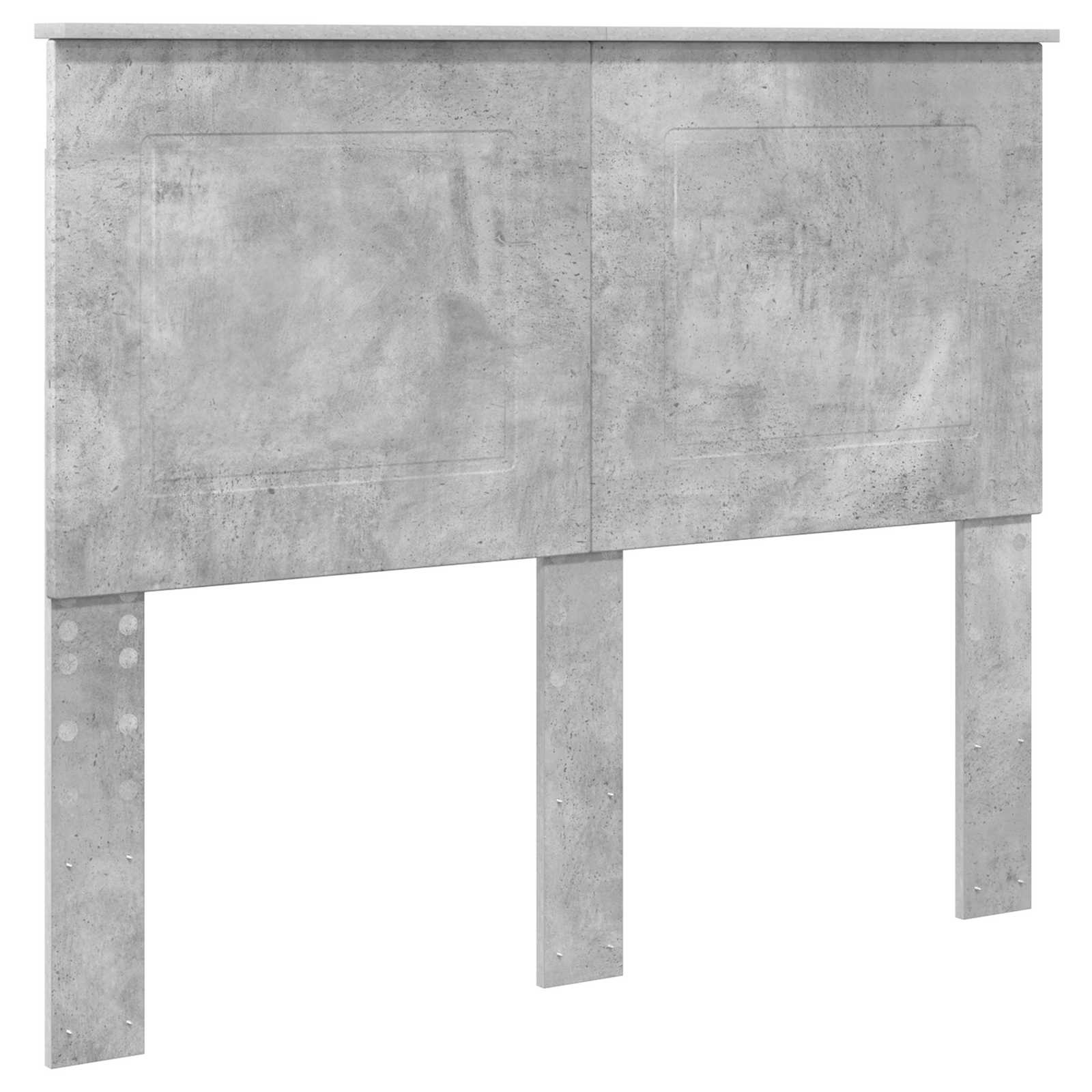 Cadre de lit gris béton 135 x 190 cm panneau de bois - 7