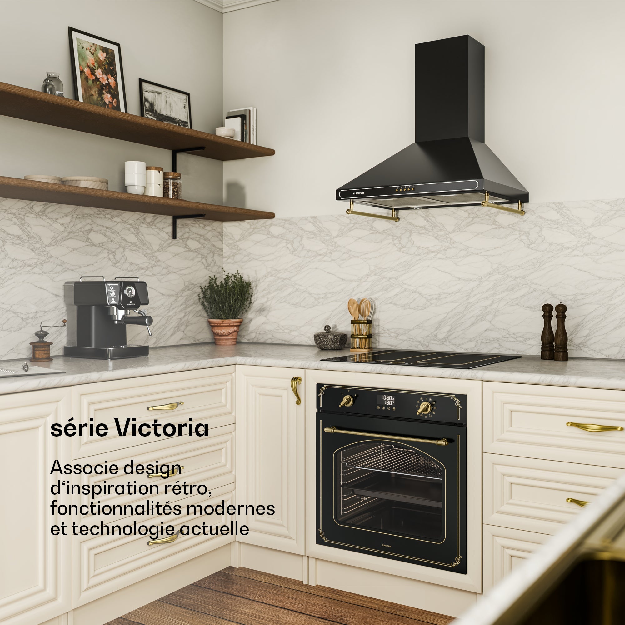 KLARSTEIN Four pyrolyse Victoria | Cuisinière électrique | 3150 W | 76 l | 60 cm Noir - 2