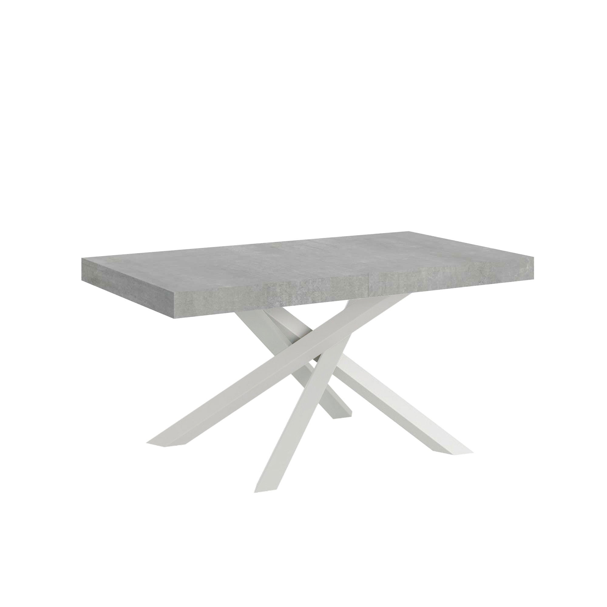 Stół betonowy rozkładany Volantis Premium 200/304x90 cm z białymi nogami
