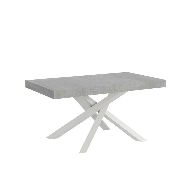 Stół betonowy rozkładany Volantis Premium 200/304x90 cm z białymi nogami