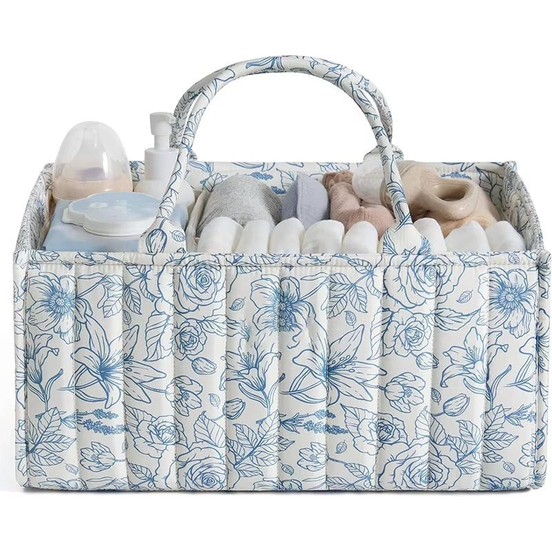 Hinwo - Cestino per pannolini, 3 scomparti, organizer portatile per bambini, organizer da auto Hinwo - Cestino per pannolini, 3 scomparti, organizer portatile per bambini, organizer da auto